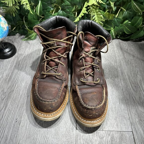 Red Wing Irish Setter 83606 Brown Leather Work Boots Safety Toe Mens 8.5 main image 4